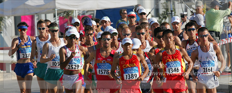 Lead Pack<BR>20K Men's Race Walk<BR>2004 Olympic Games - Athens, Greece
