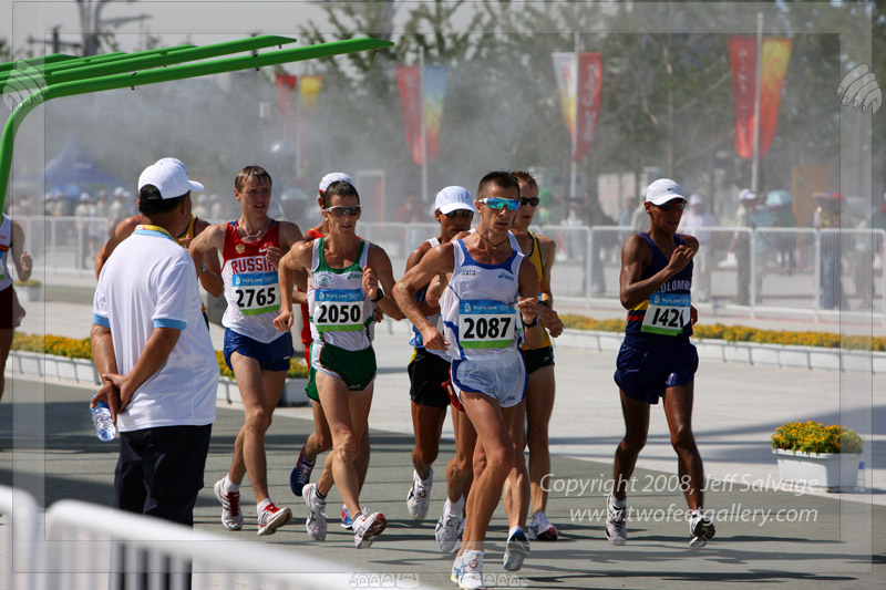 Going for a Shower<BR>50K Men's Race Walk<BR>2008 Olympic Games - Beijing, China